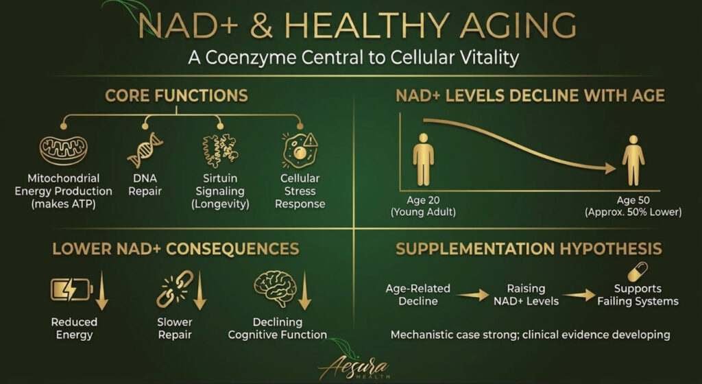 NAD+ Healthy Aging and Core Functions